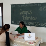 Representative from Dalmia School taking Interview at OCER Andheri